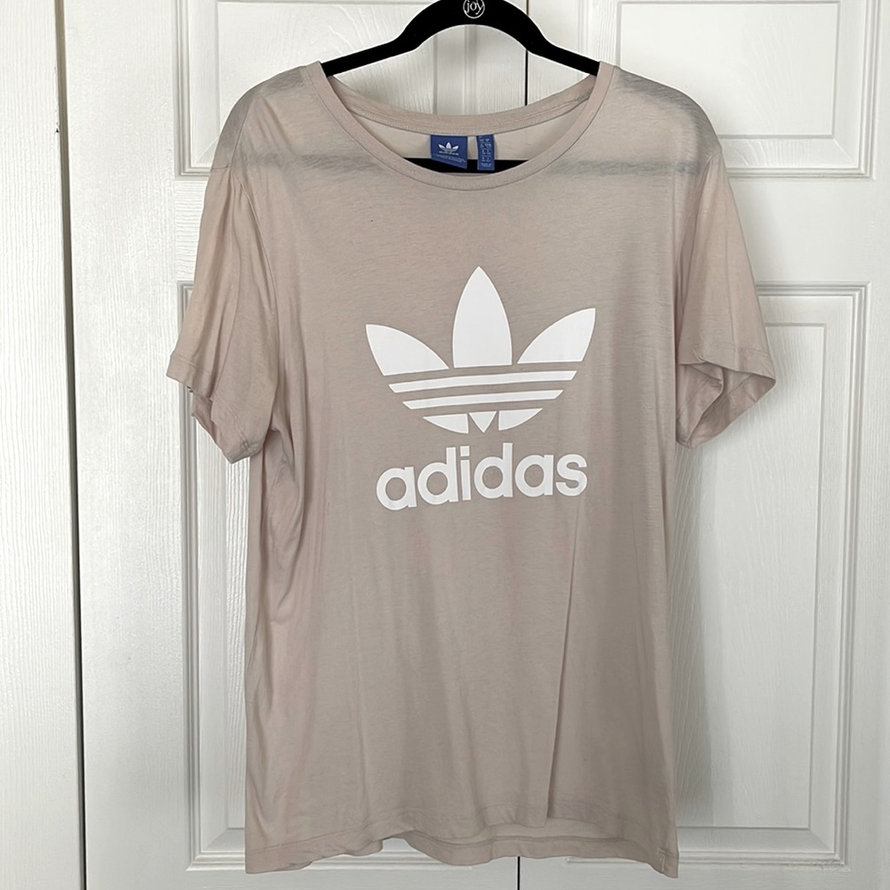 adidas cream t-shirt